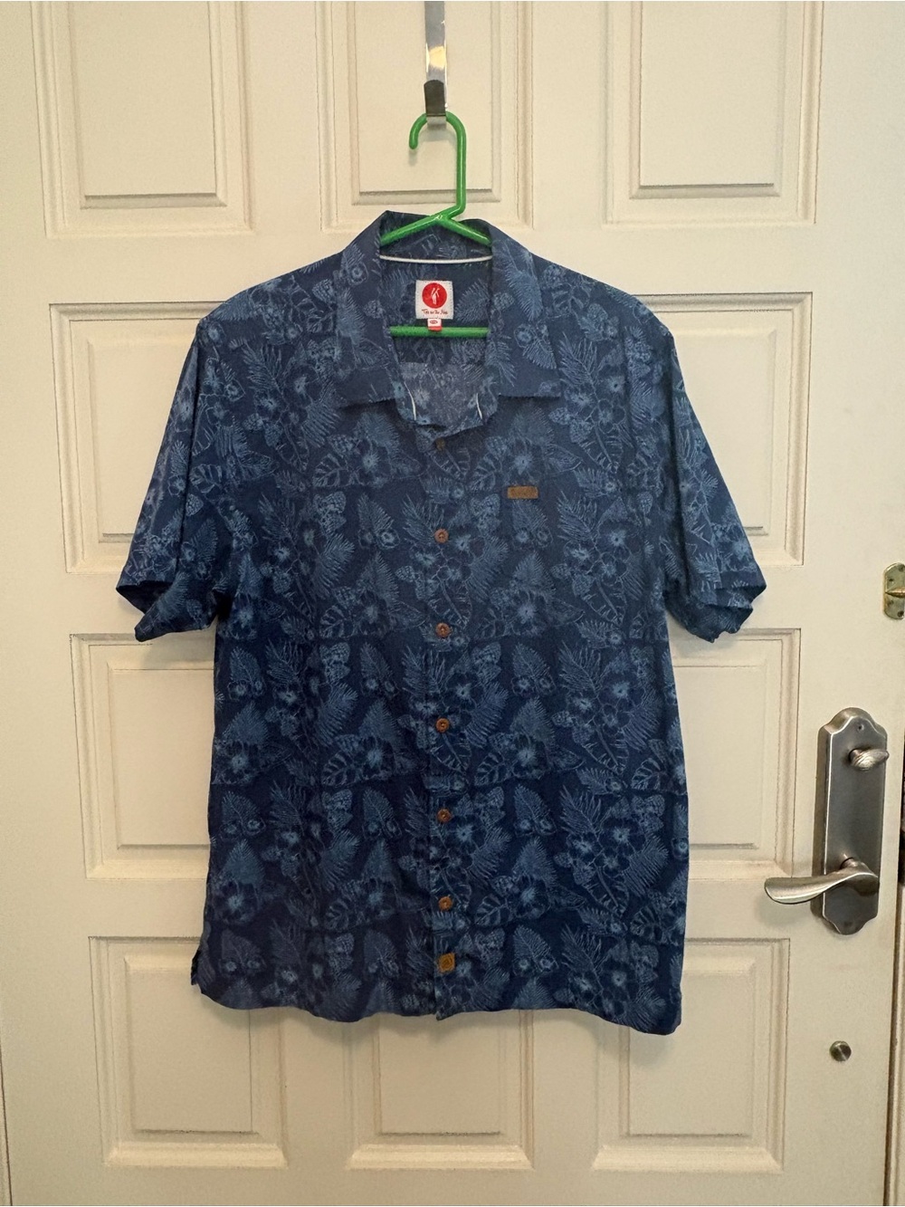Blue Floral Short-Sleeve Shirt by toes on the nose ballast point brewing co XXL